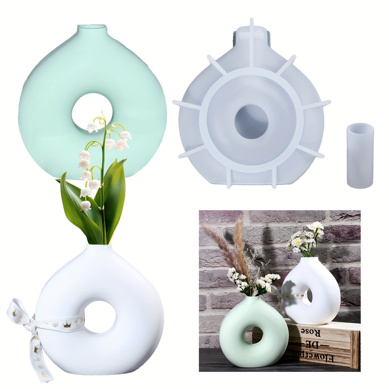 Resin Art Products - 1 DIY Round Vase Silicone Mould
