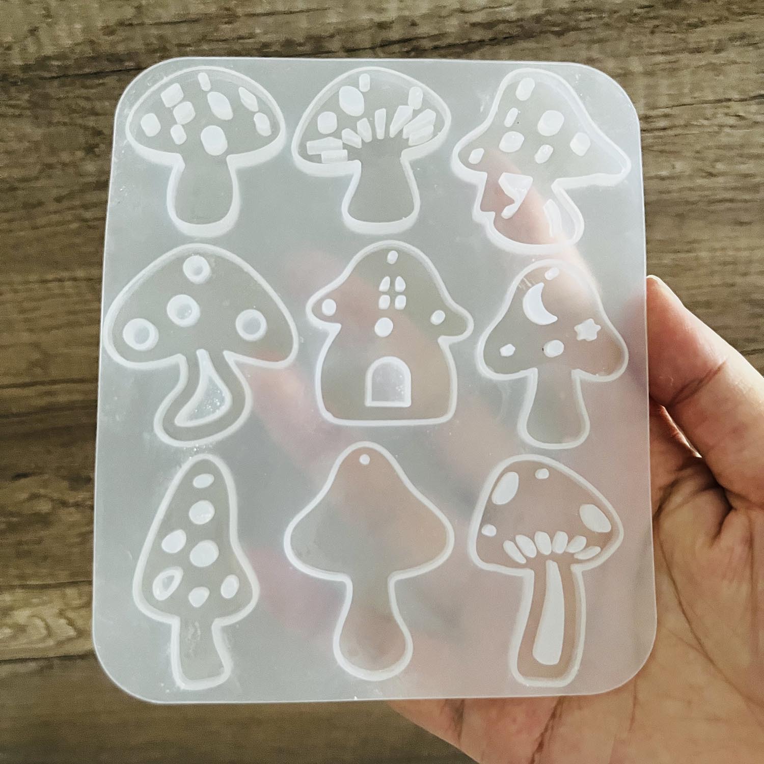 Resin Art Liquid - Multi Style Mushrooms Earring Pendant With