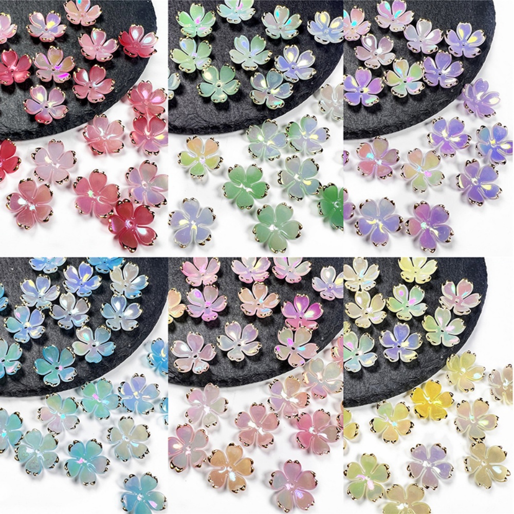 Resin Art Notes - 50pcs/lot 19mm Acrylic Cherry Blossoms Flower