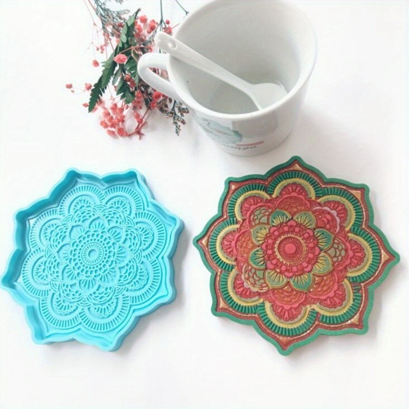 Resin Art Products - Mandala Coaster Silicone Mold Round Tray