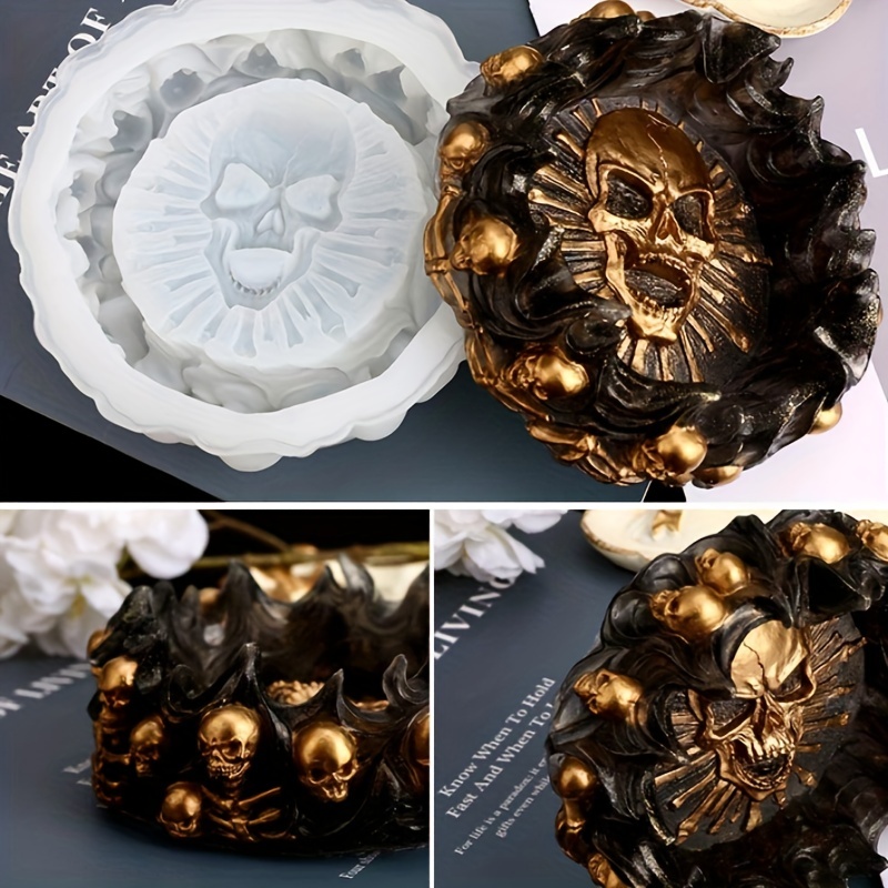Resin Art Products - Ashtray mold, skull DIY craft gift