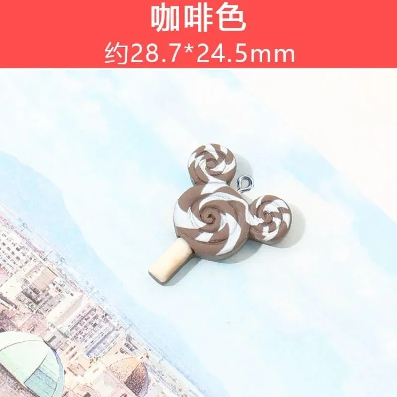 Resin Art Handmade - 10Pcs Kawaii Mouse Lollipop Resin Charms