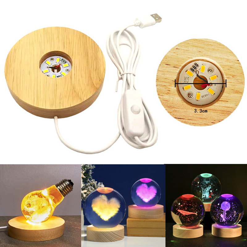 Resin Art Display Round Wood C - Resin Art Light ulasan dan harga