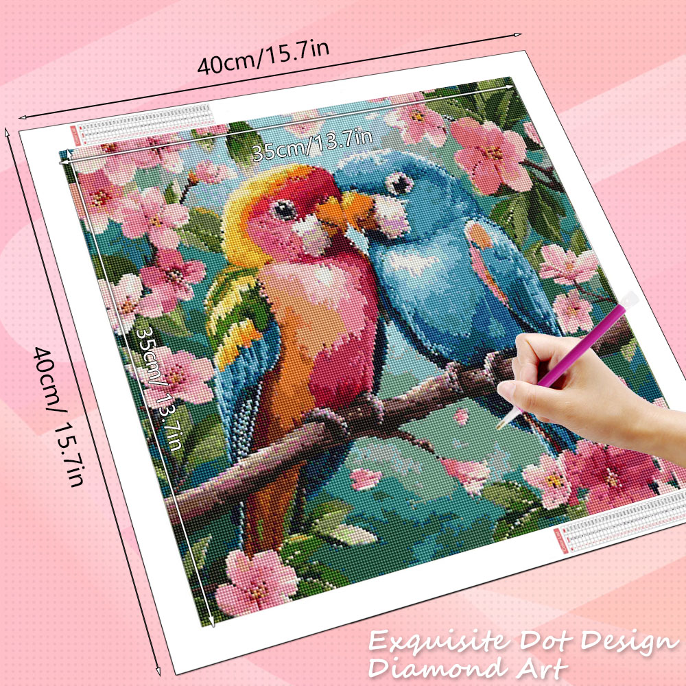 HUACAN Diamond Painting Bird F - Resin Art Rose ulasan dan harga