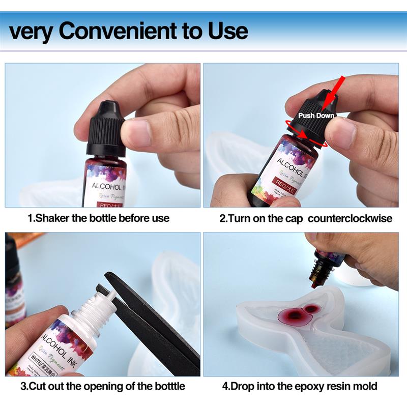 24 Color/Set 10ml  Resin Pigme - Resin Dye Opaque ulasan dan harga
