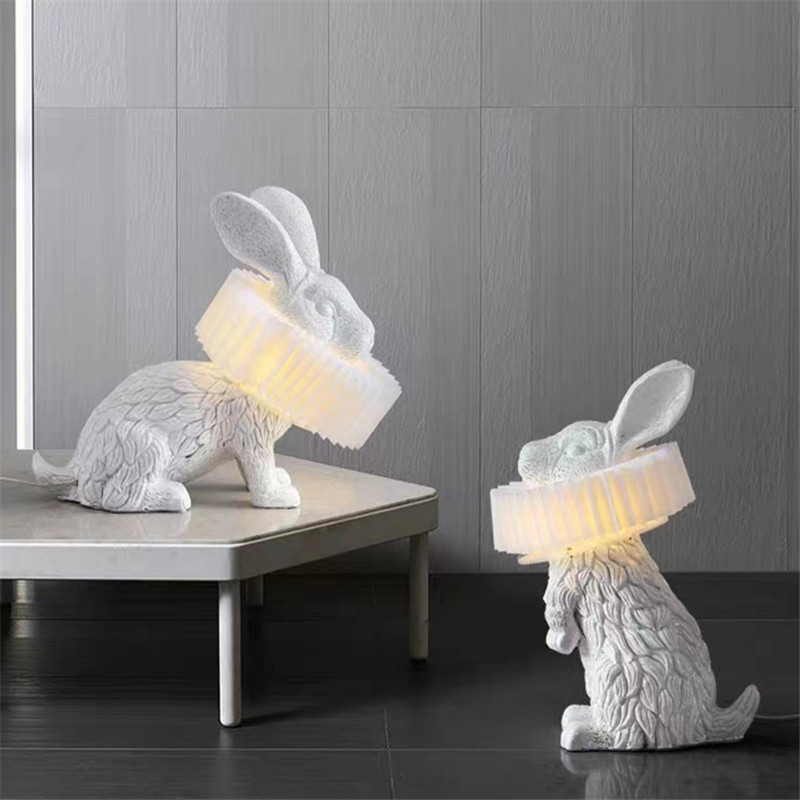 Rabbit table lamp Cute Resin a - Resin Art On Floor ulasan dan harga
