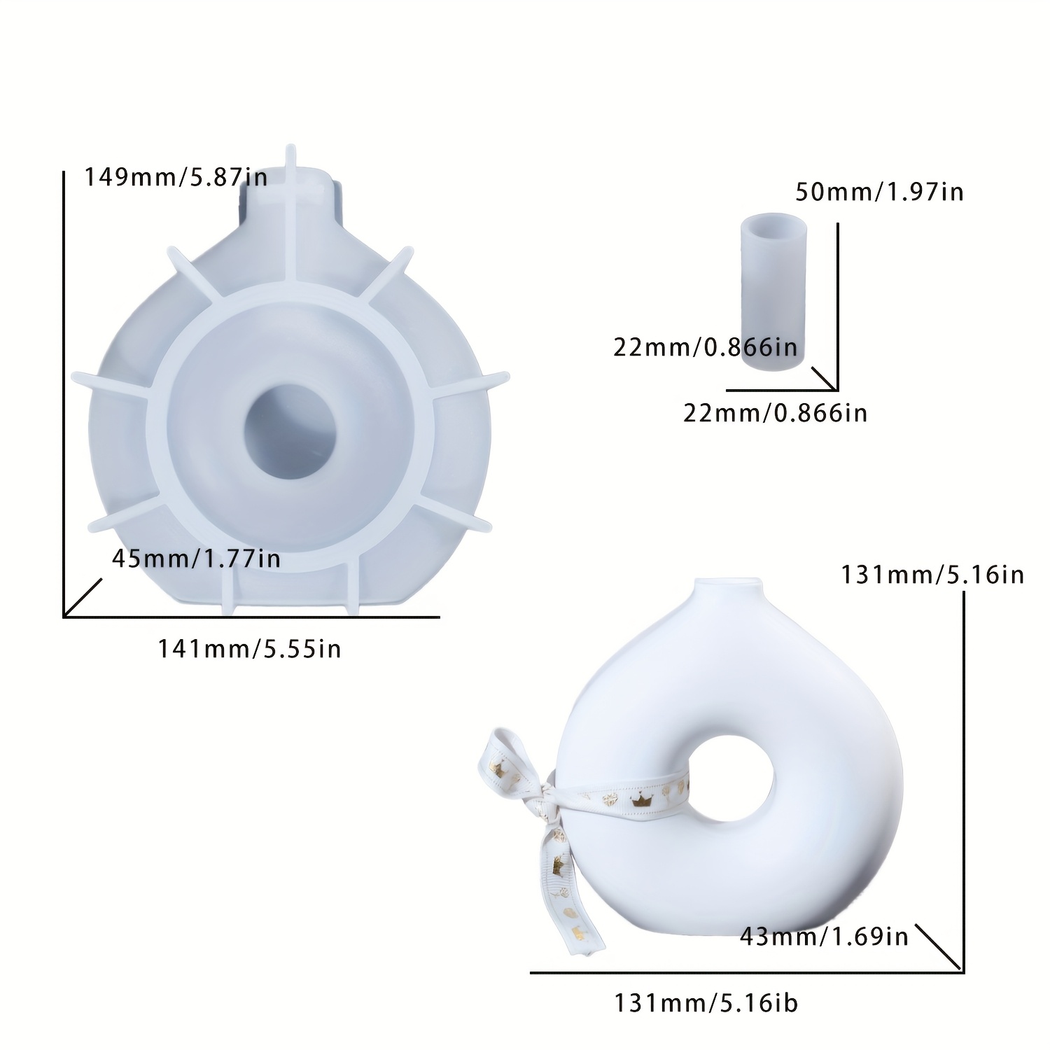 1 DIY Round Vase Silicone Moul - Resin Art Products ulasan dan harga