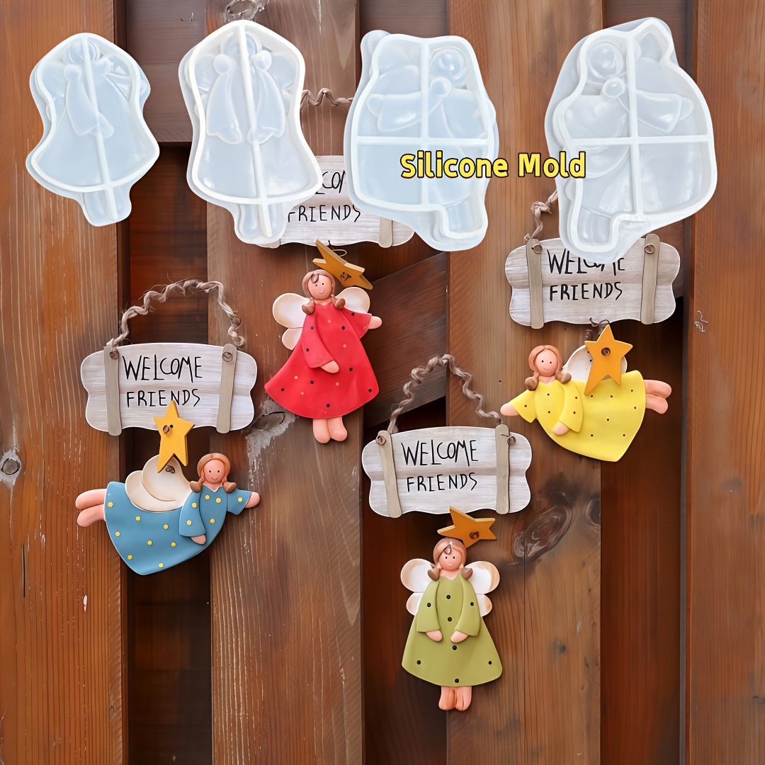 4pcs Angel Pendant Mold, Resin - Resin Art Products ulasan dan harga