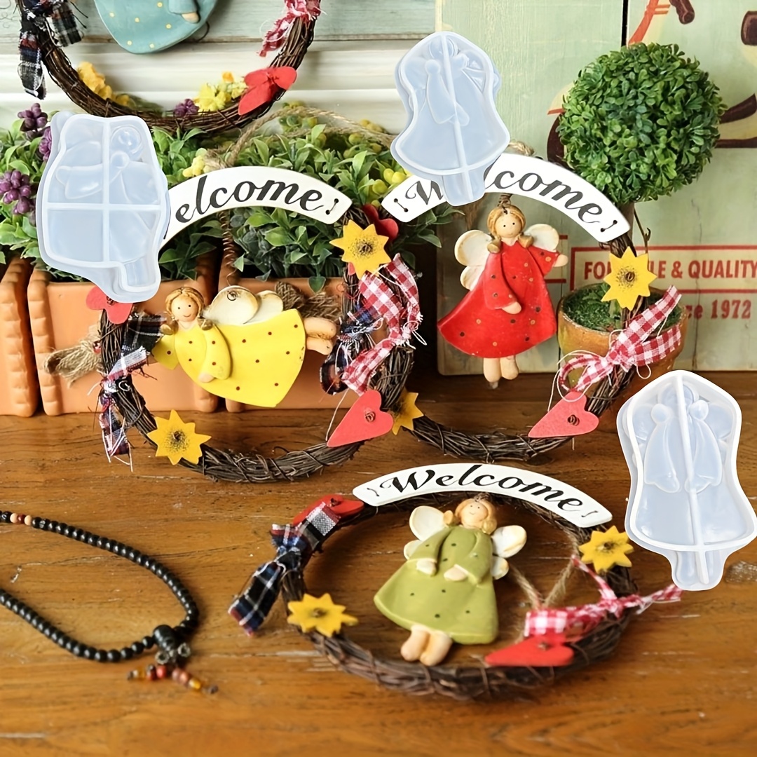4pcs Angel Pendant Mold, Resin - Resin Art Products ulasan dan harga