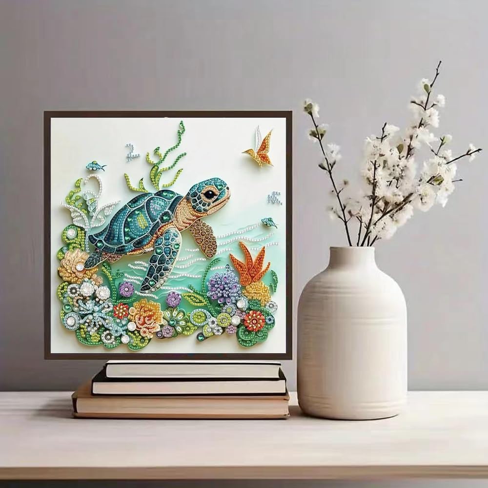 Sea Turtle Animal Diamond Pain - Resin Art Flower ulasan dan harga