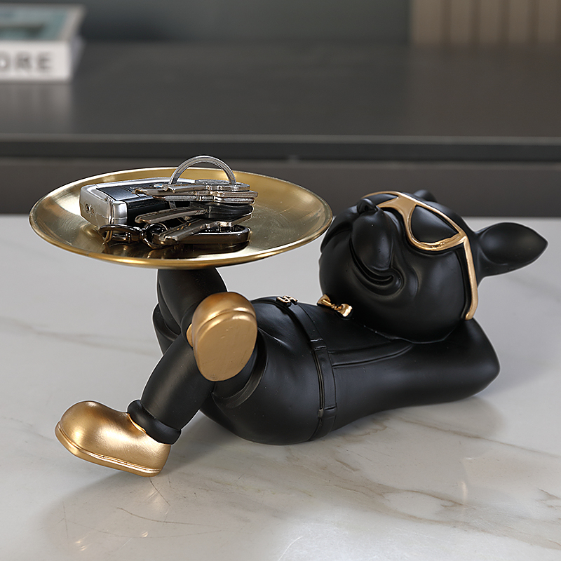 Cool French Bulldog Figurine W - Resin Art Table ulasan dan harga