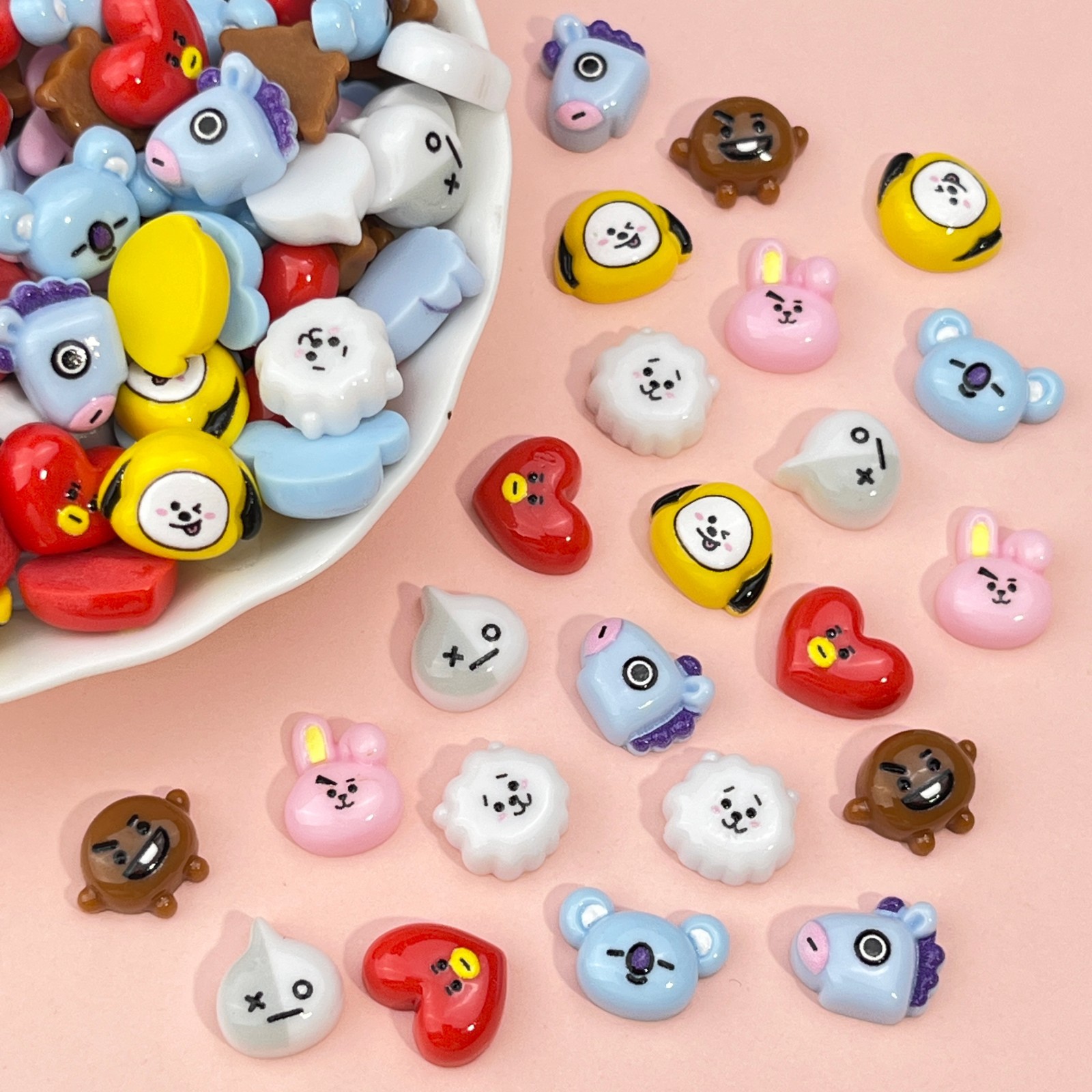 B T 21 Chimmy Koya RJ Shooky T - Resin Art Sticker ulasan dan harga