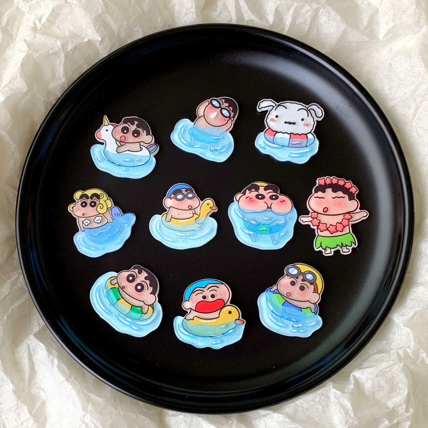 Crayon Shin-chan resin accesso - Resin Art Sticker ulasan dan harga