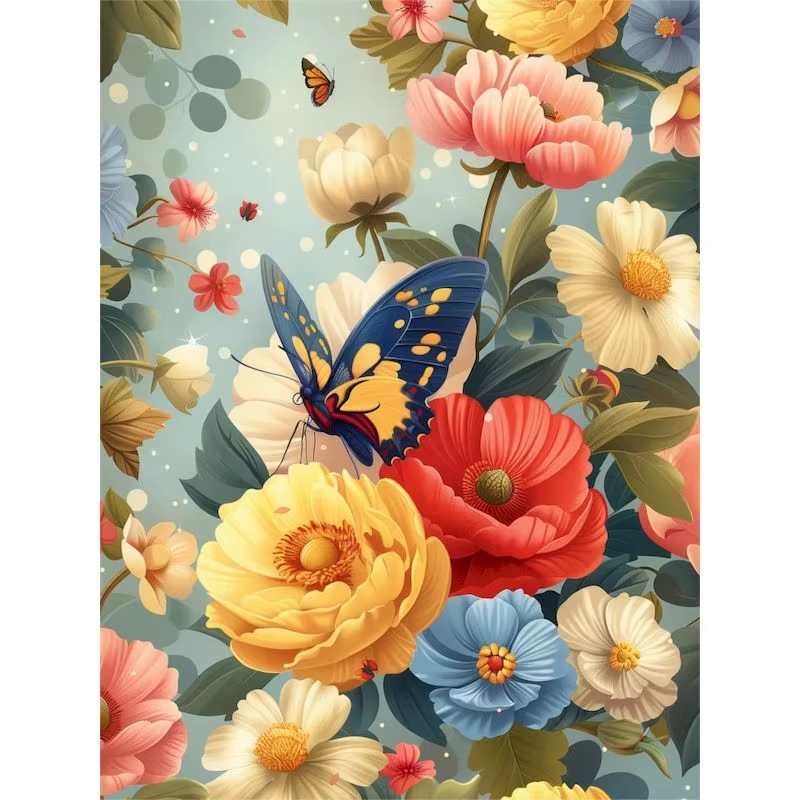 Diamond Painting By Numbers DI - Resin Art Flower ulasan dan harga