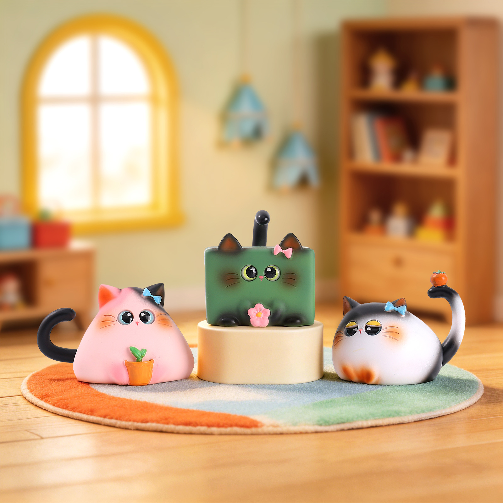 Blind Box Cat Figurine Resin C - Resin Art Table ulasan dan harga
