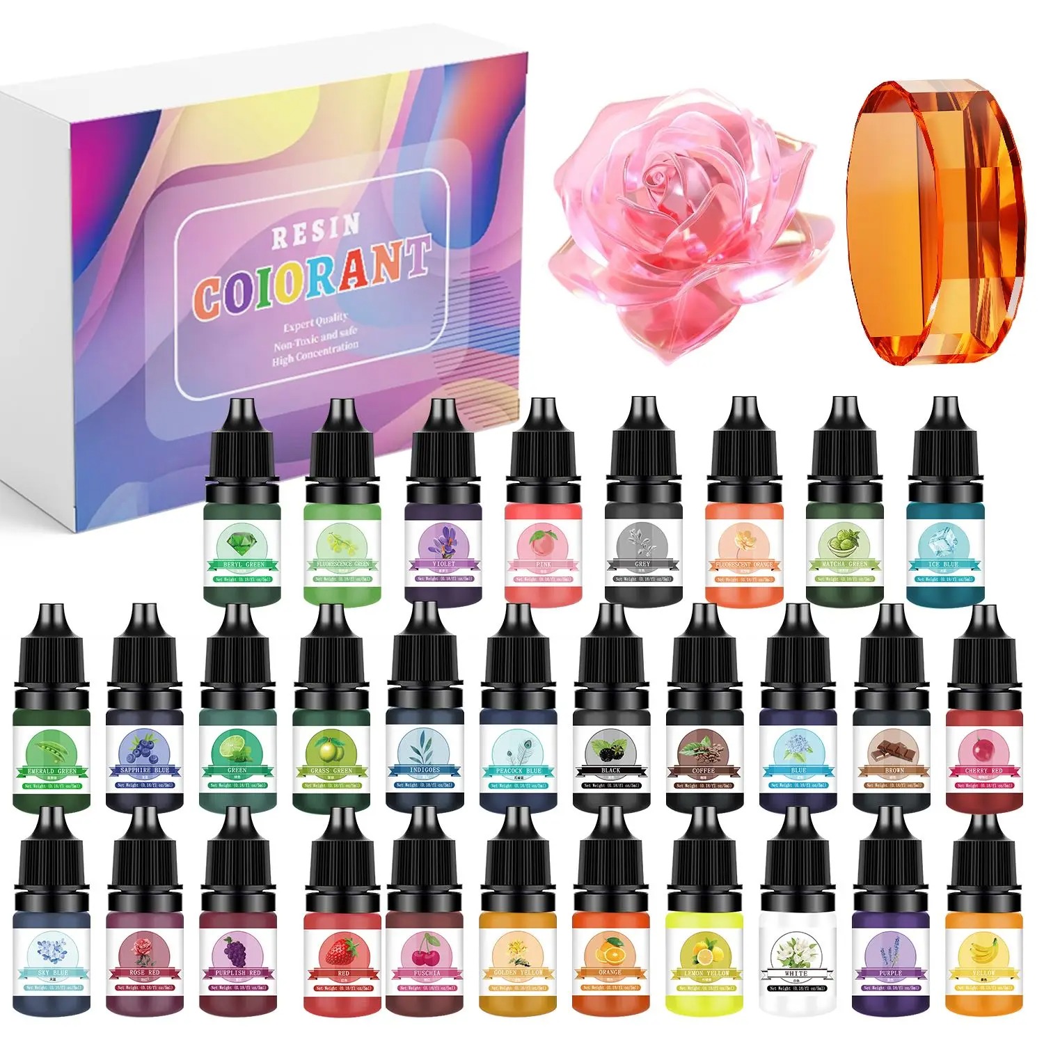 30Colors 5ml Epoxy Resin Pigme - Resin Art Liquid ulasan dan harga