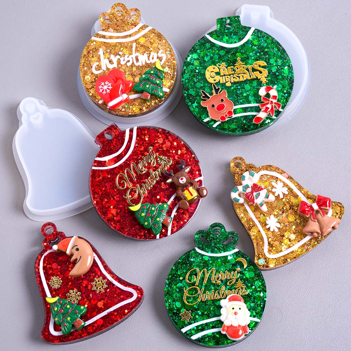 Xmas Tag Pendant Silicone Mold - Resin Art Uv ulasan dan harga