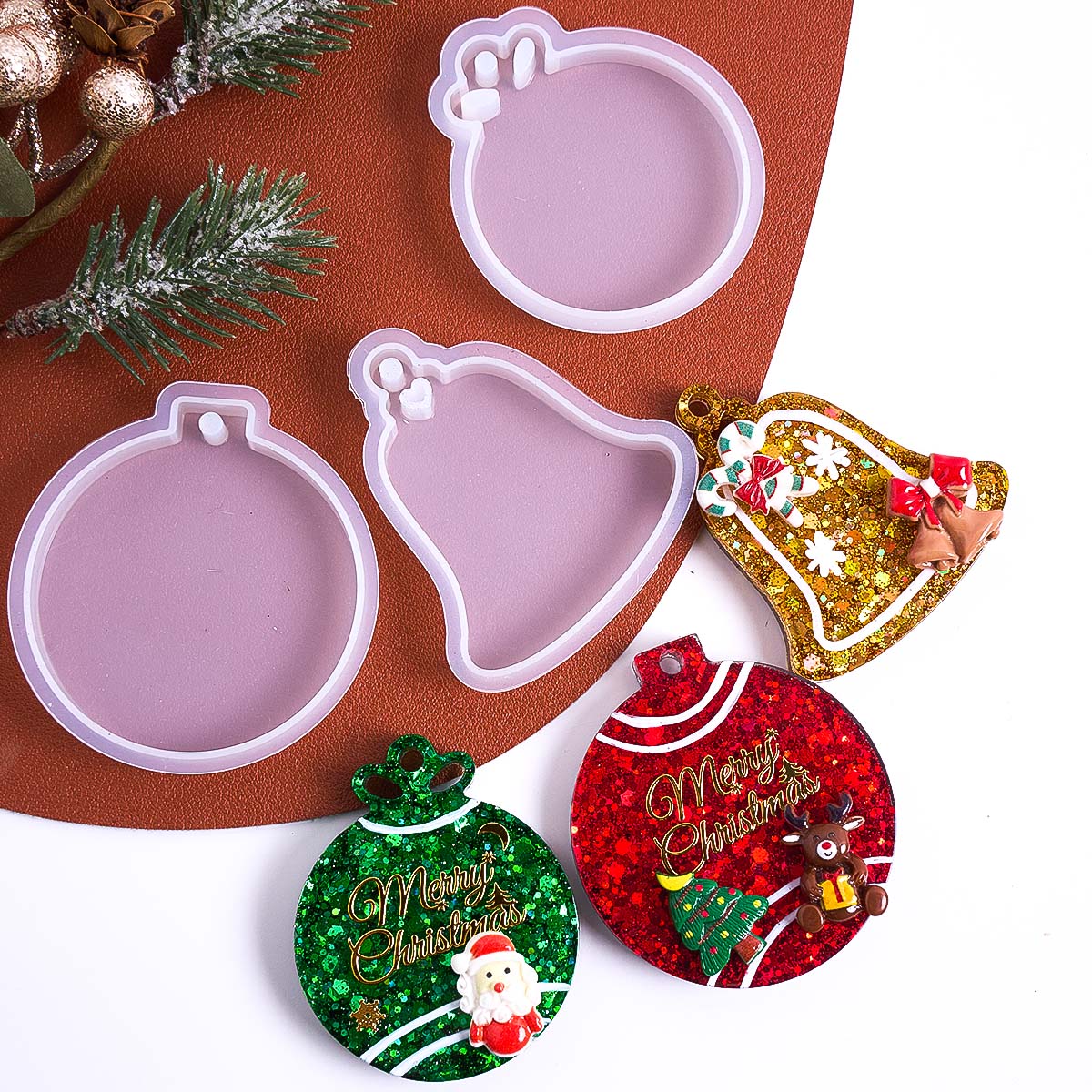 Xmas Tag Pendant Silicone Mold - Resin Art Uv ulasan dan harga