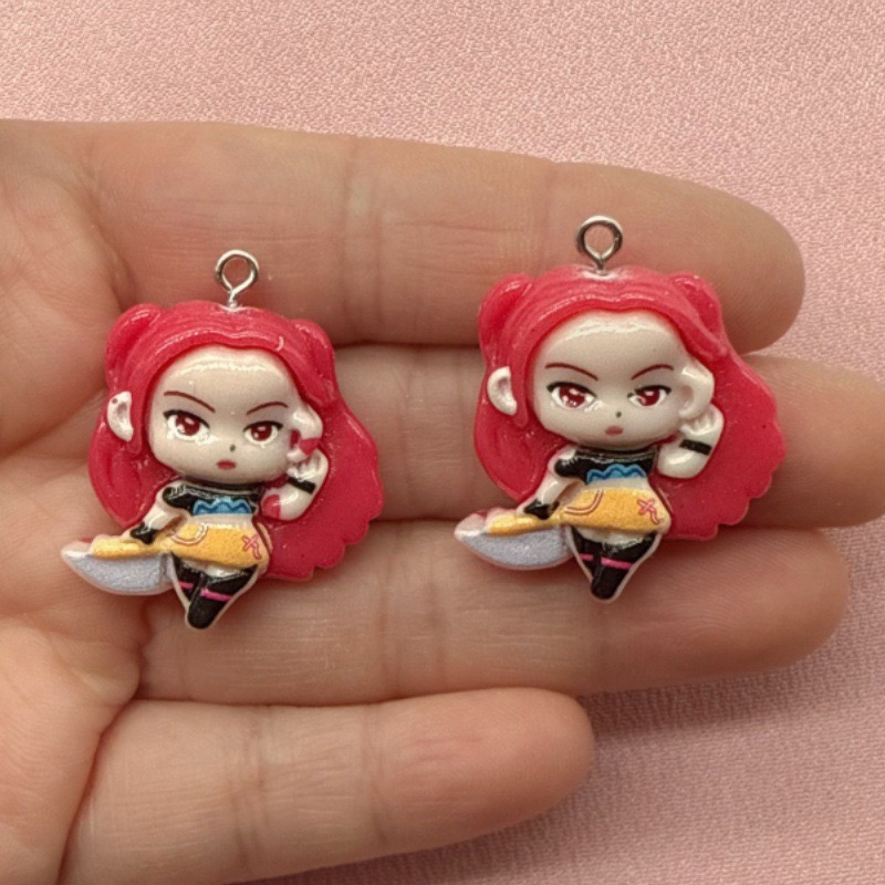 10pcs resin cartoon pendant, D - Resin Art Notes ulasan dan harga