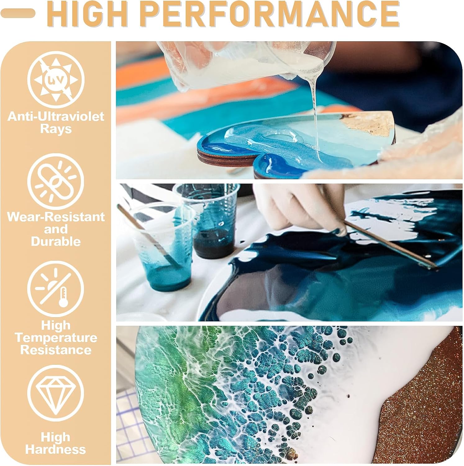 17.6oz/33.8oz AB Resin Epoxy G - Resin Art Table ulasan dan harga