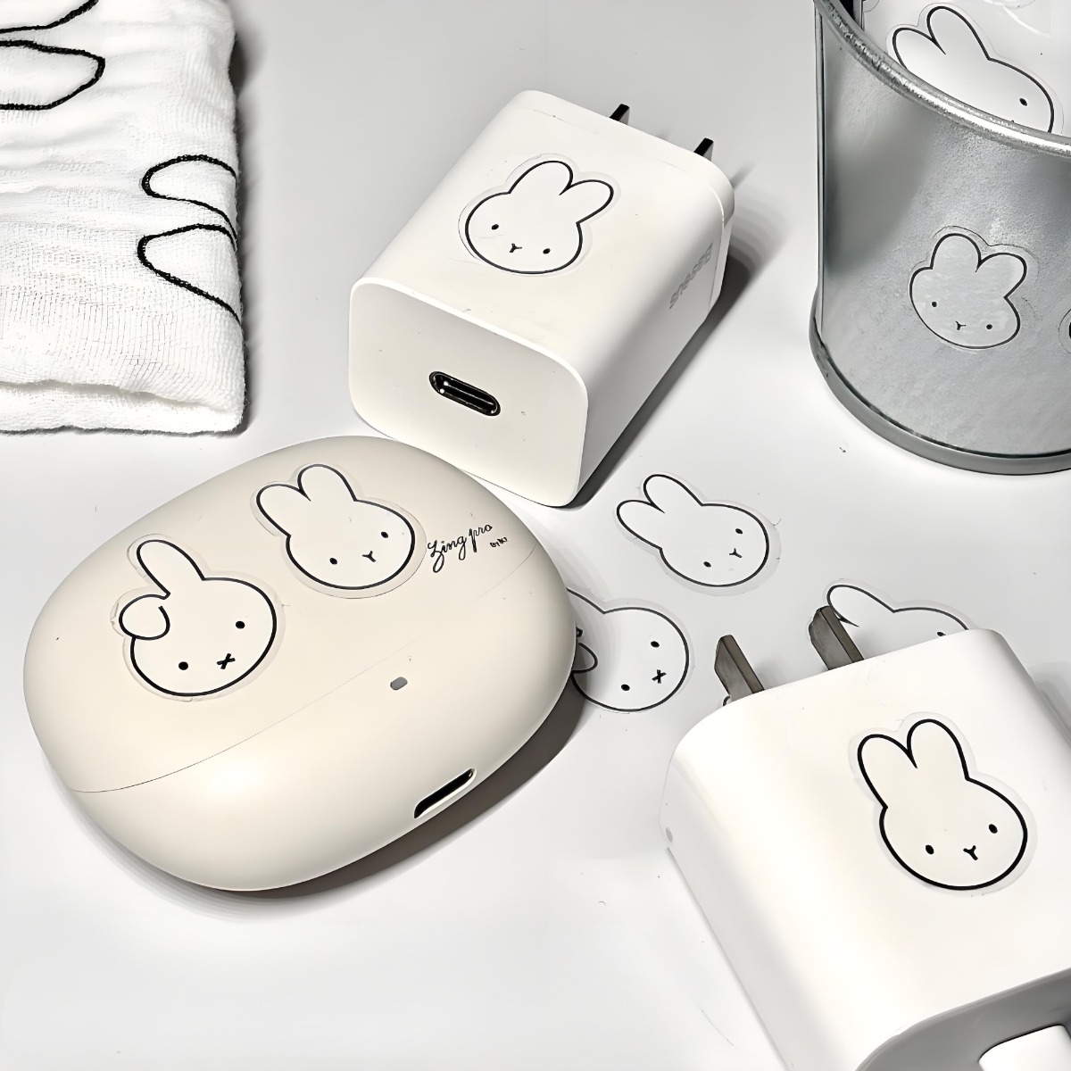 Kawaii Anime Miffy Rabbit Wate - Resin Art Sticker ulasan dan harga