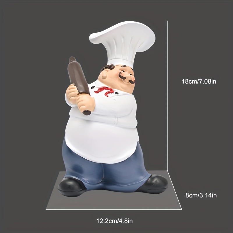 Mustache Chef-Chef Resin Statu - Resin Art Table ulasan dan harga