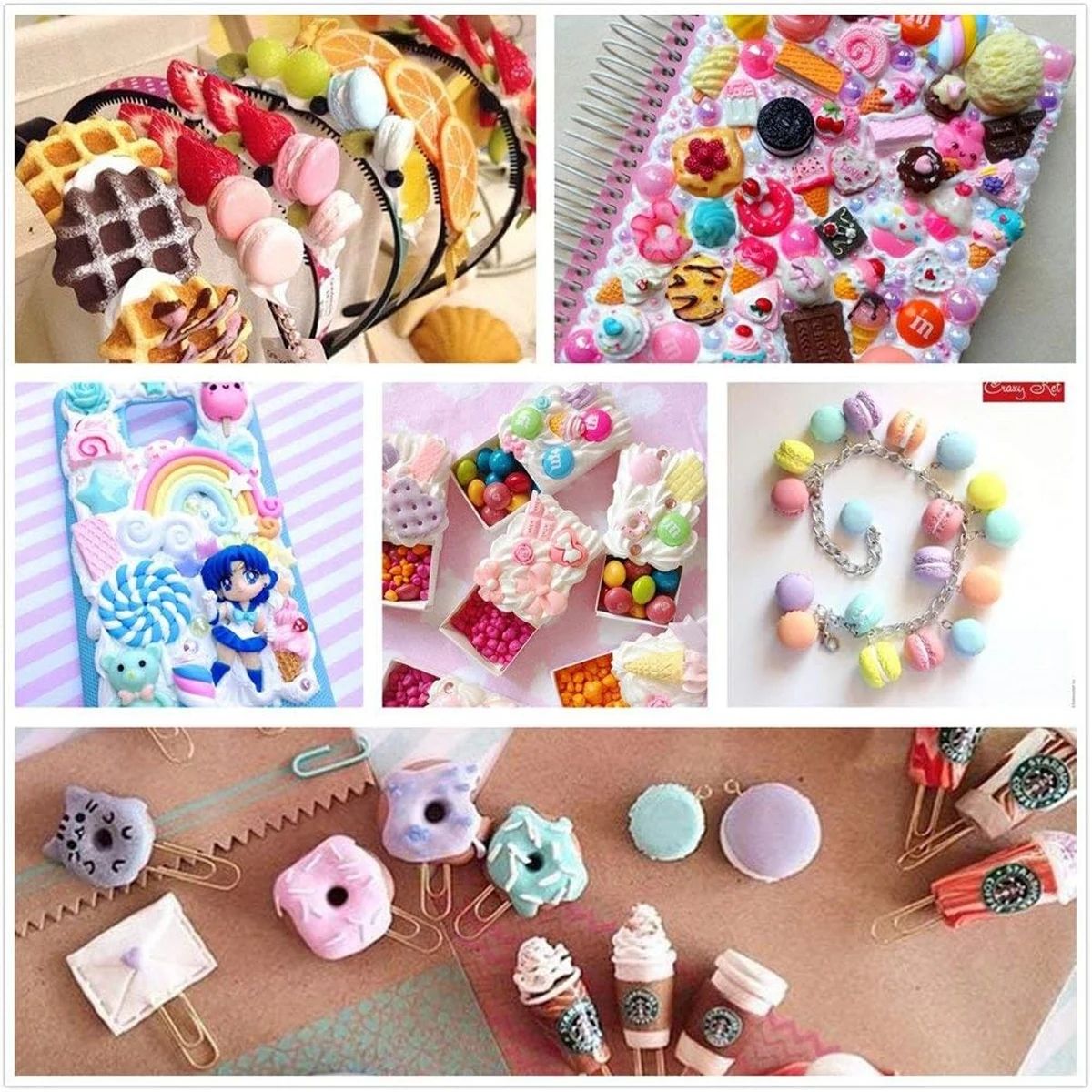 30pcs Random Candy Slime Charm - Resin Art Notes ulasan dan harga