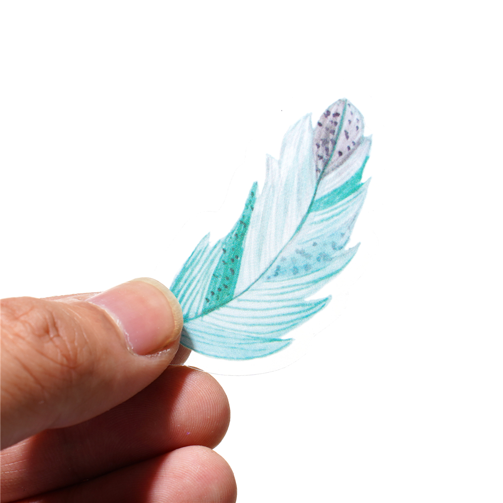 40pcs/Pack Feather Stickers De - Resin Art Sticker ulasan dan harga