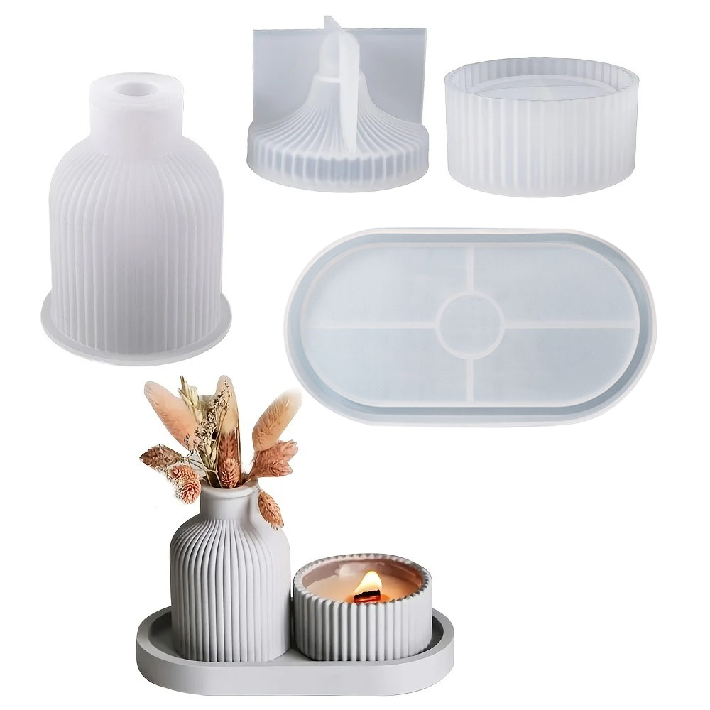 4pcs Silicone Molds Oval Tray  - Resin Art Products ulasan dan harga