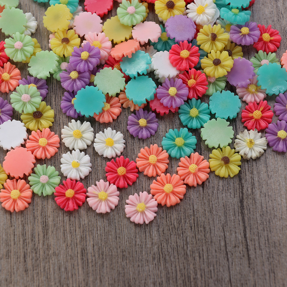 200Pcs 13Mm Resin Daisy Flower - Resin Art Flower ulasan dan harga