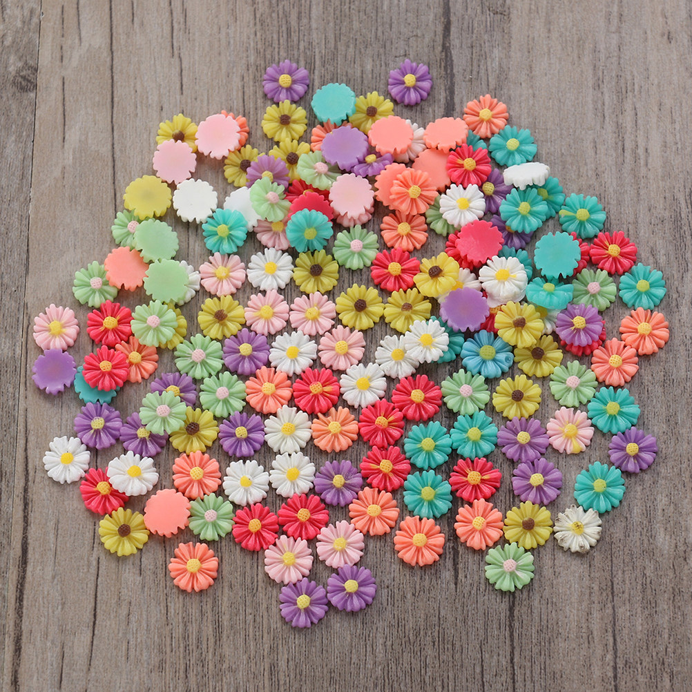 200Pcs 13Mm Resin Daisy Flower - Resin Art Flower ulasan dan harga