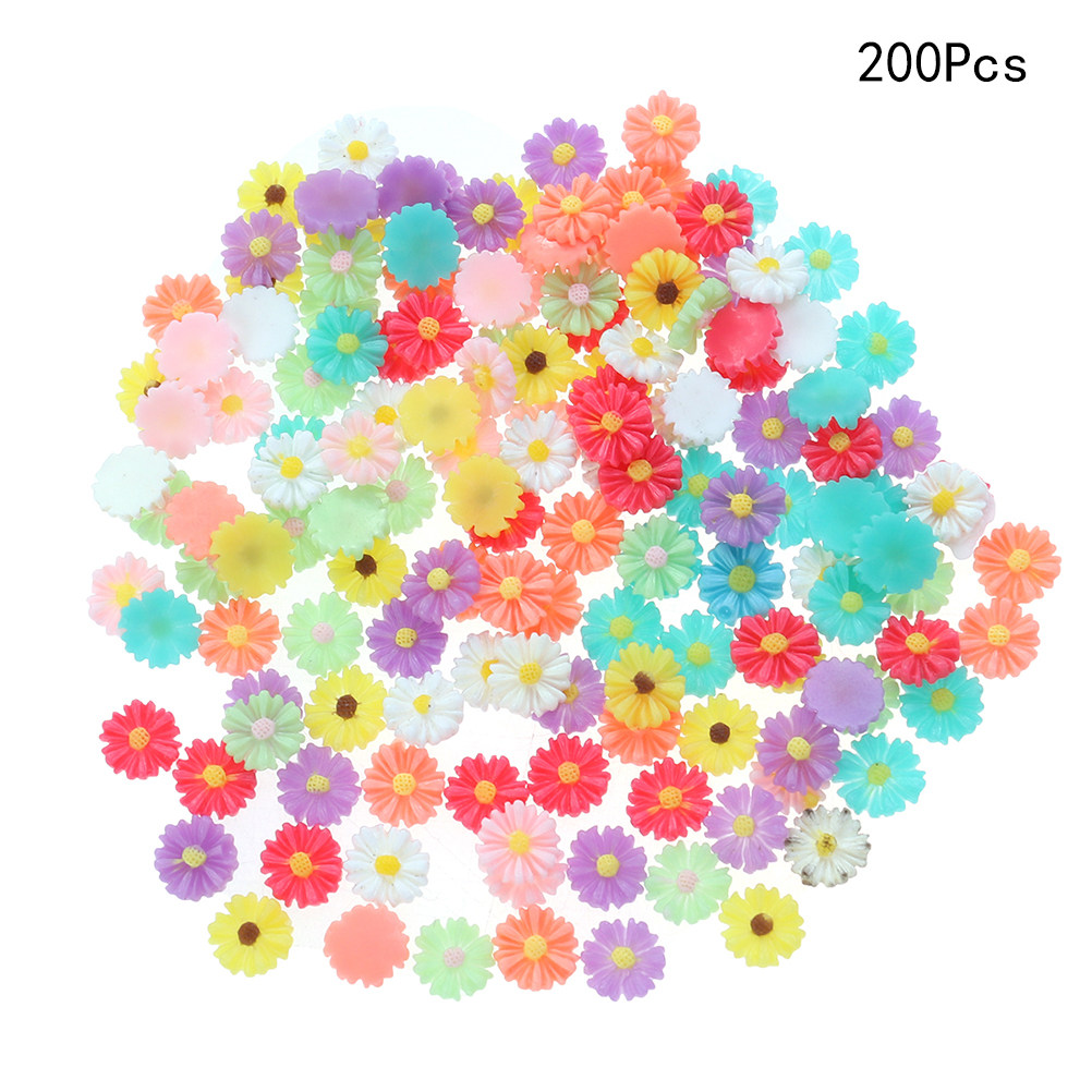 200Pcs 13Mm Resin Daisy Flower - Resin Art Flower ulasan dan harga