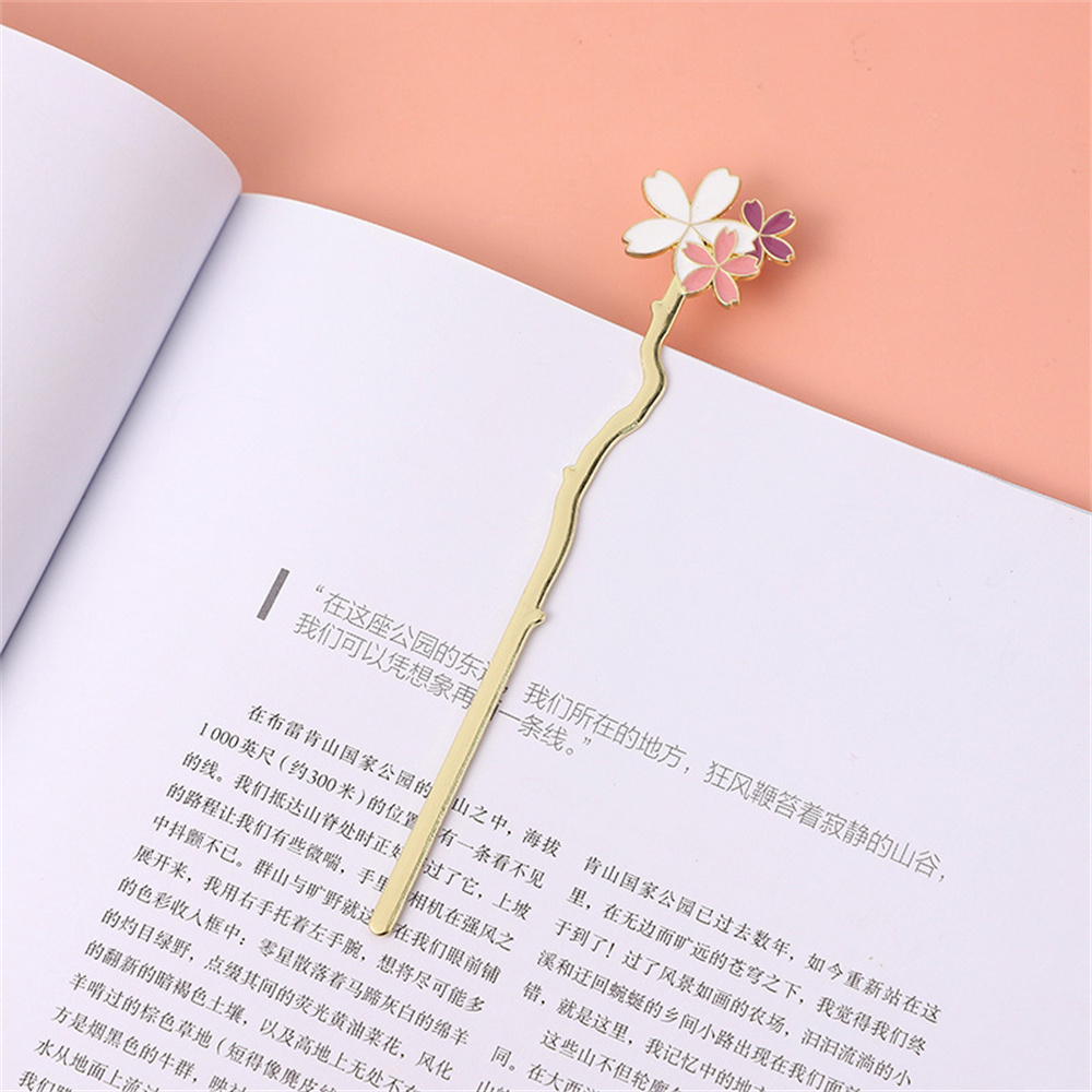 Metal Sakura Bookmark Creative - Resin Art Bookmark ulasan dan harga
