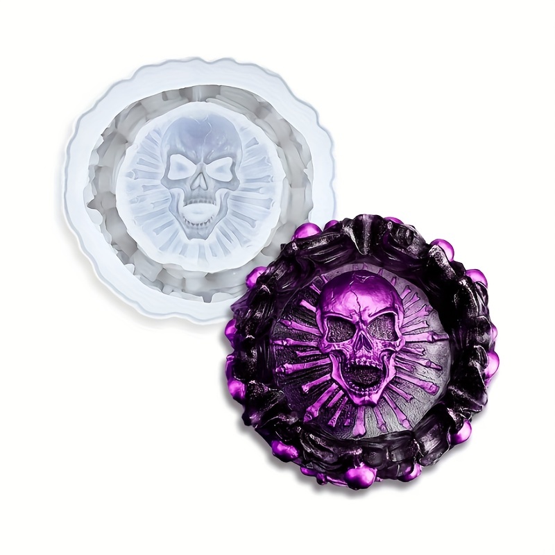 Ashtray mold, skull DIY craft  - Resin Art Products ulasan dan harga