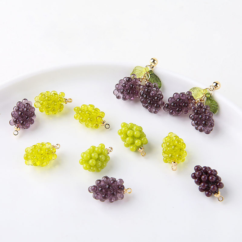 6pcs Cute Little Grapes Resin  - Resin Art Notes ulasan dan harga