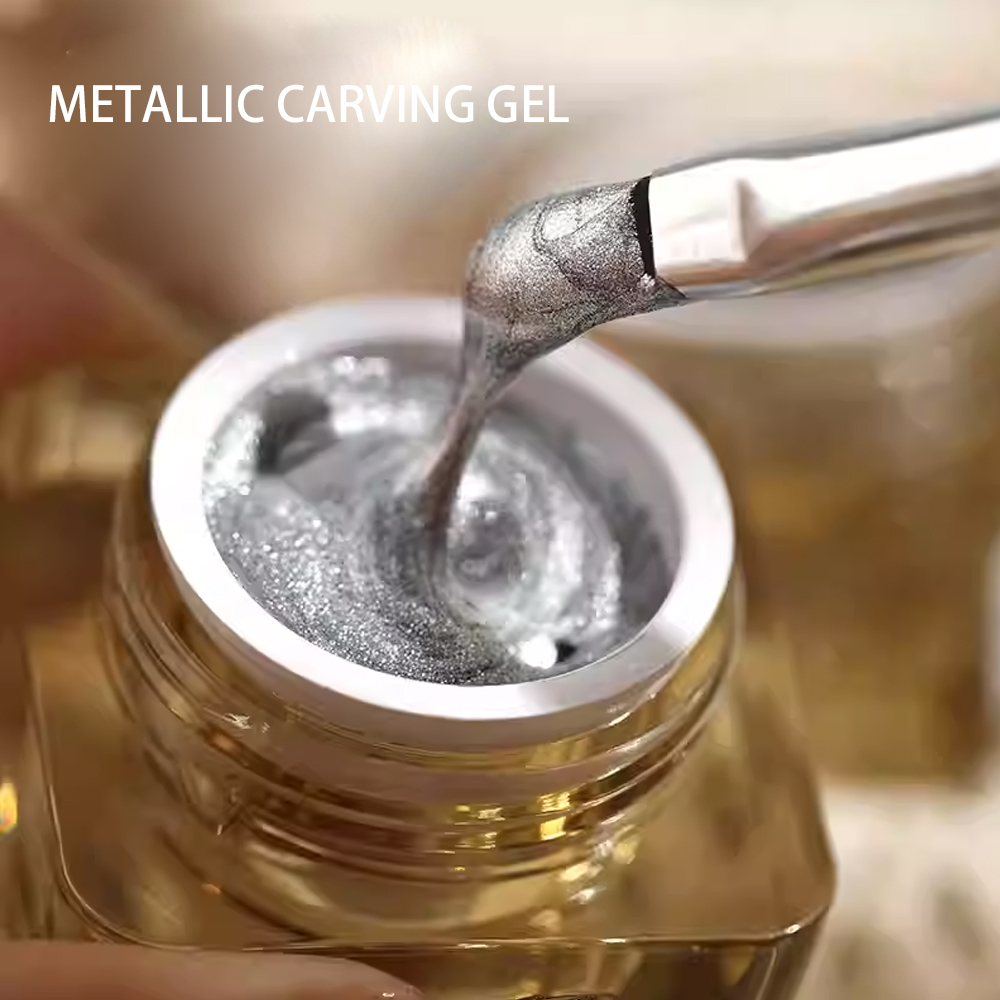 8g Metallic Carving Gel 3D Emb - Resin Art Uv ulasan dan harga