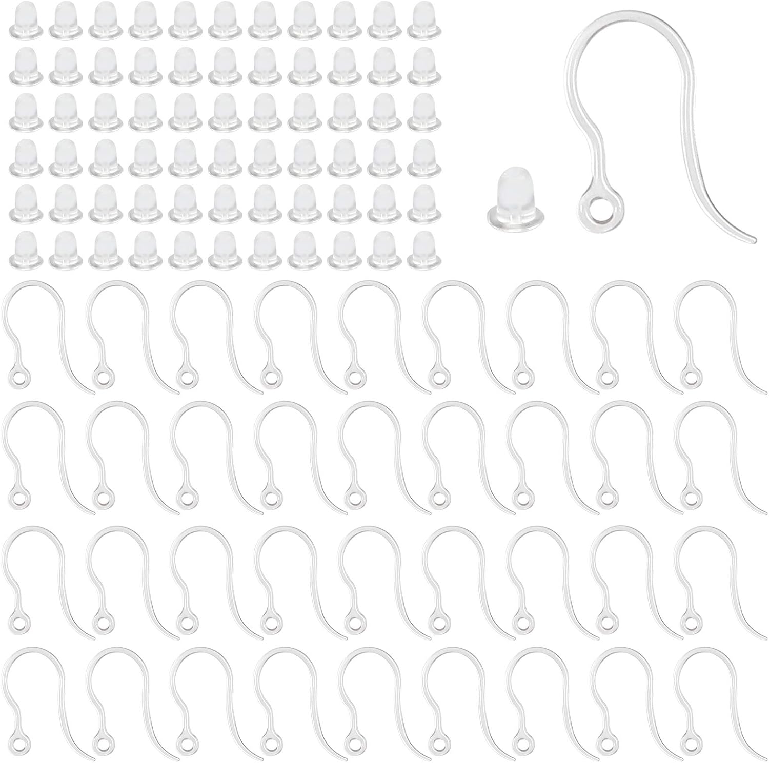 40pcs Clear Plastic Earring Ho - Resin Art Notes ulasan dan harga