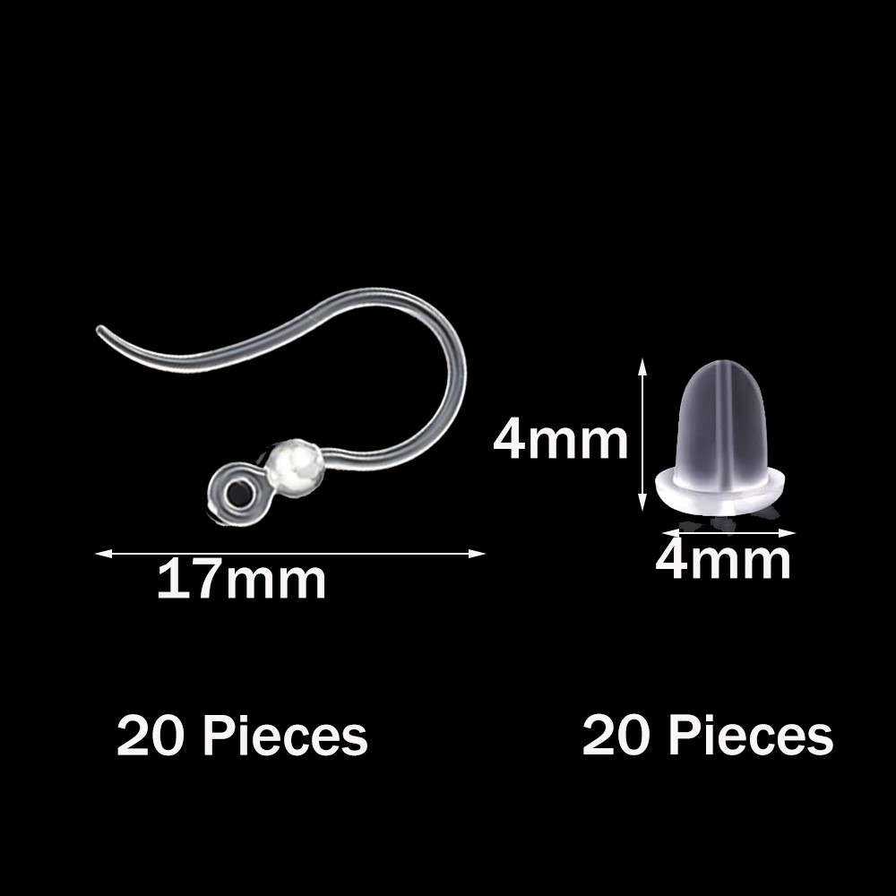 40pcs Clear Plastic Earring Ho - Resin Art Notes ulasan dan harga
