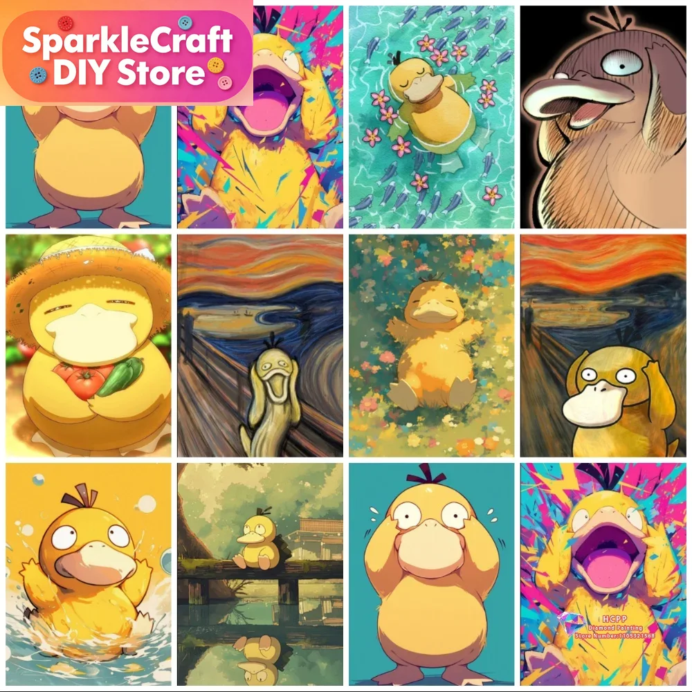 1pc frameless Psyduck Cartoon  - Resin Art Kits ulasan dan harga