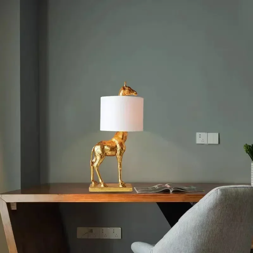 Nordic Style Giraffe Desk Lamp - Resin Art On Floor ulasan dan harga