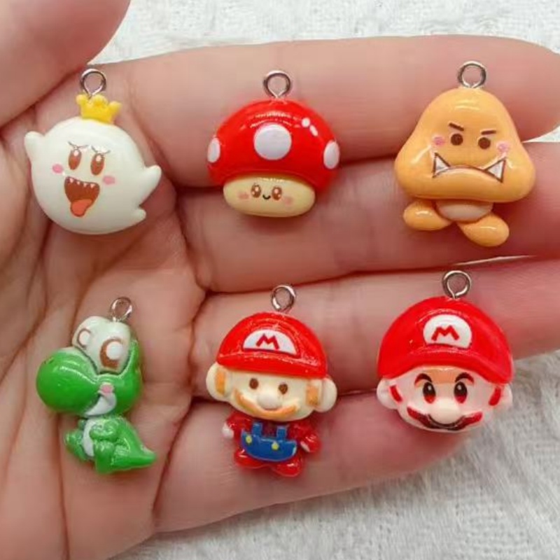 10pcs resin cartoon pendant, D - Resin Art Notes ulasan dan harga