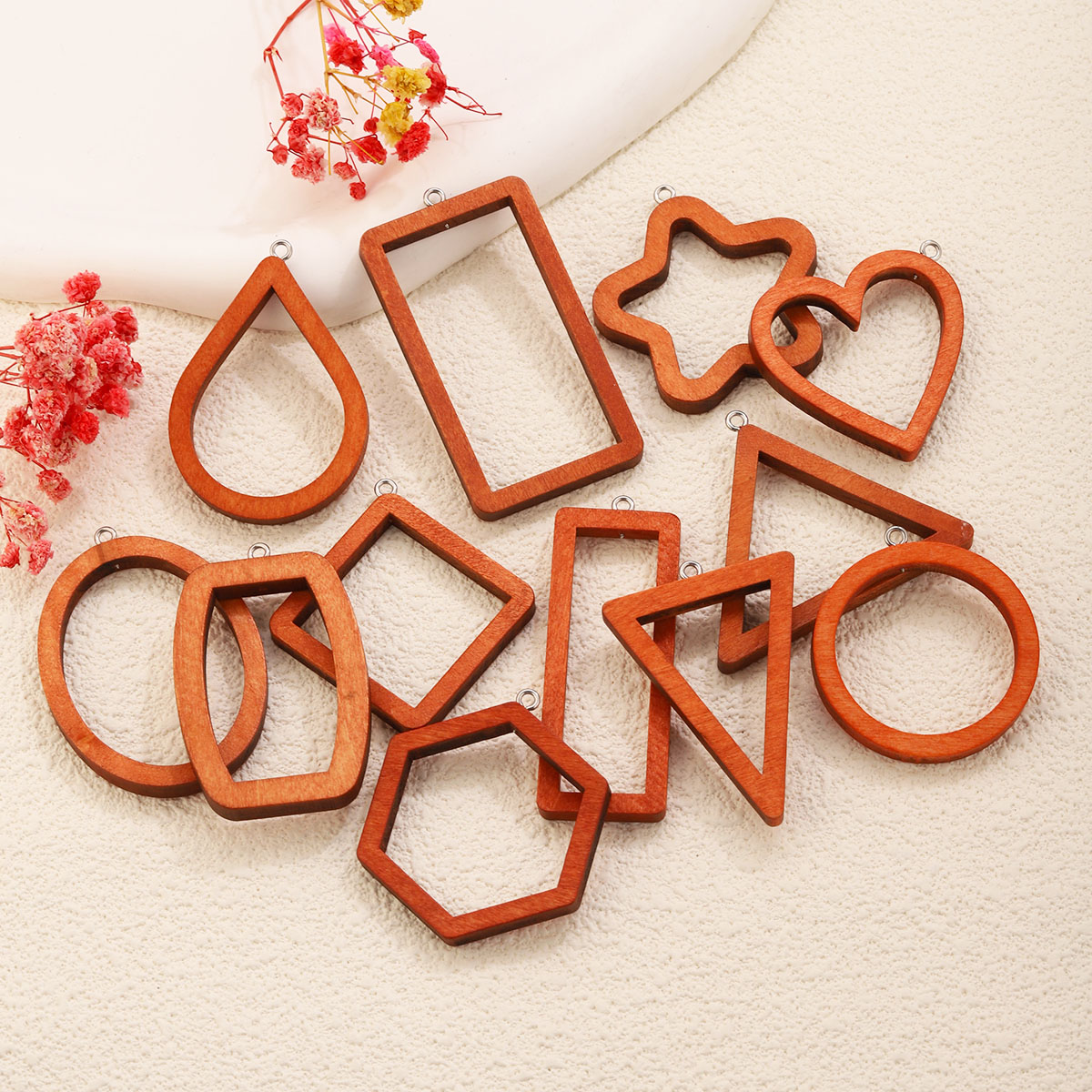 10PCS Triangle Rectangle Wood  - Resin Art Notes ulasan dan harga