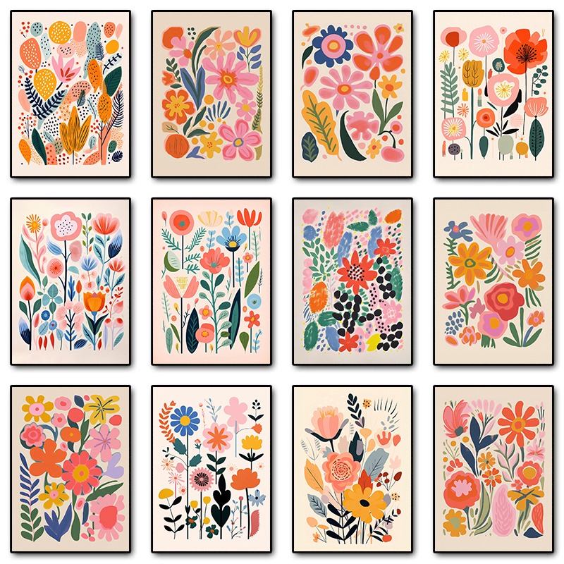 Vintage Mid Century Floral Ill - Resin Art Flower ulasan dan harga