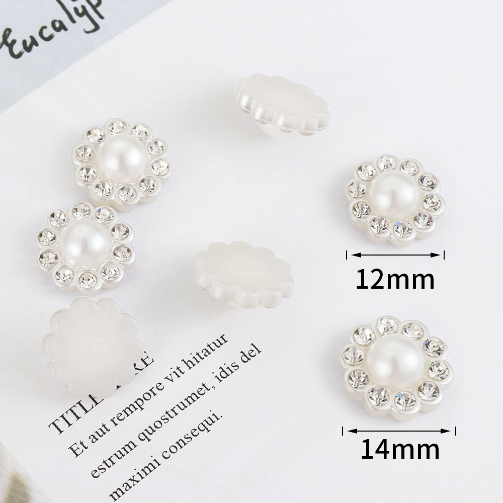 50pcs White Flat Imitation Pea - Resin Art Notes ulasan dan harga