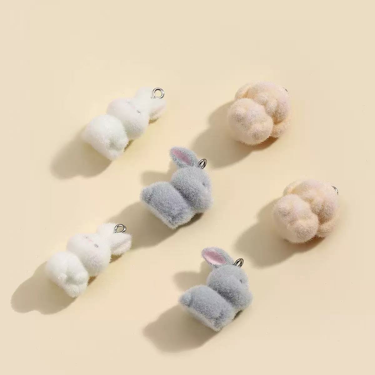 10pcs Flocking Little Rabbit R - Resin Art Notes ulasan dan harga
