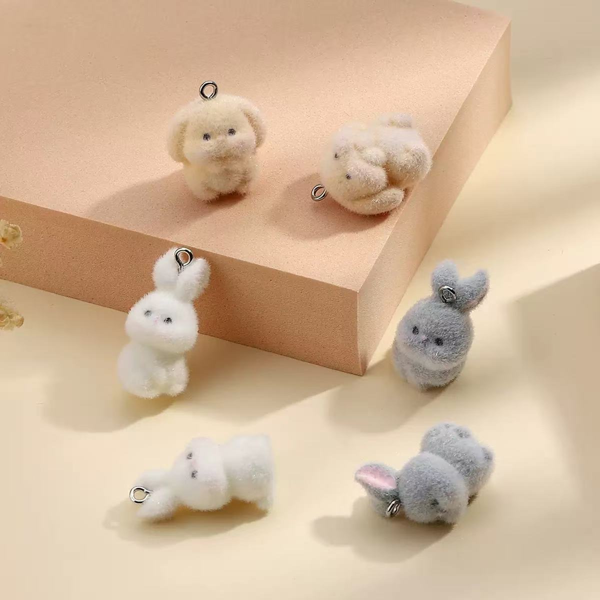 10pcs Flocking Little Rabbit R - Resin Art Notes ulasan dan harga