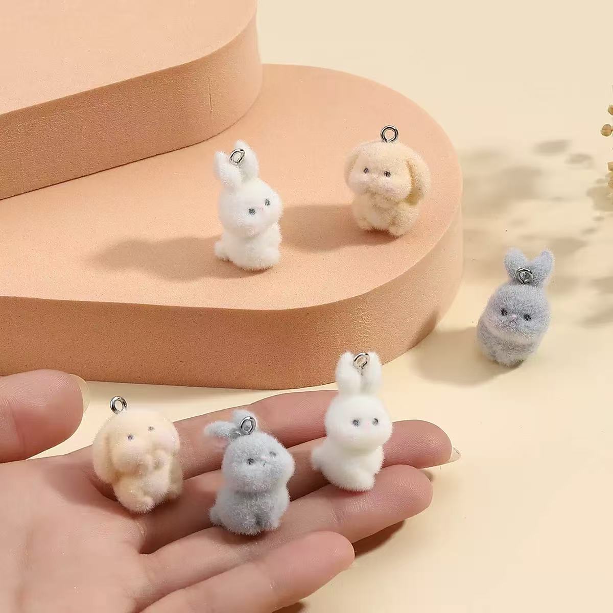 10pcs Flocking Little Rabbit R - Resin Art Notes ulasan dan harga