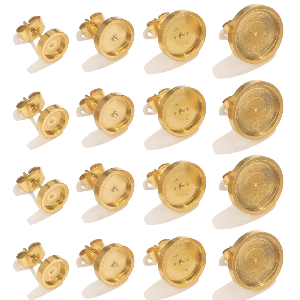 10pcs Stainless Steel Gold Ear - Resin Art Notes ulasan dan harga