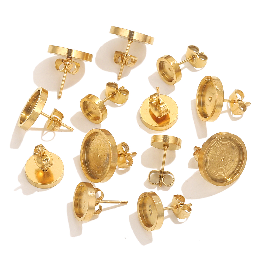 10pcs Stainless Steel Gold Ear - Resin Art Notes ulasan dan harga
