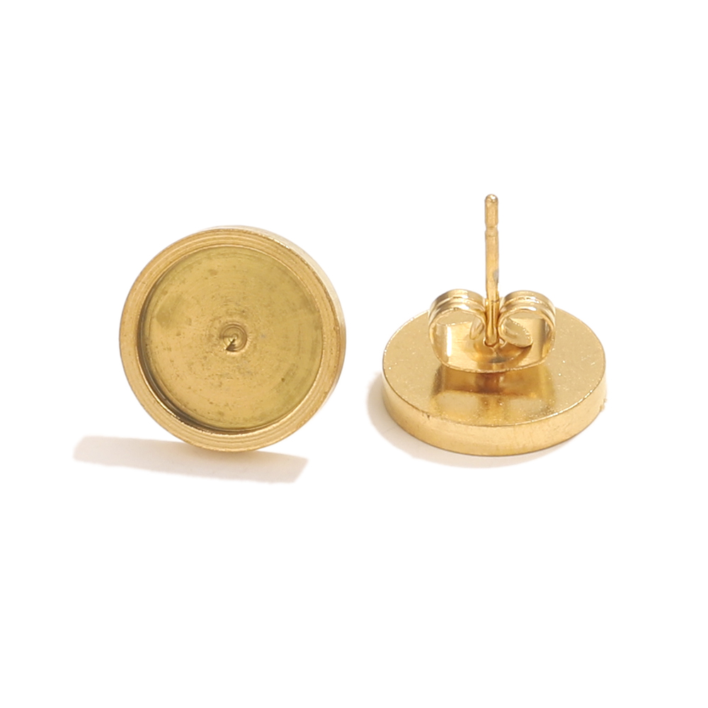 10pcs Stainless Steel Gold Ear - Resin Art Notes ulasan dan harga